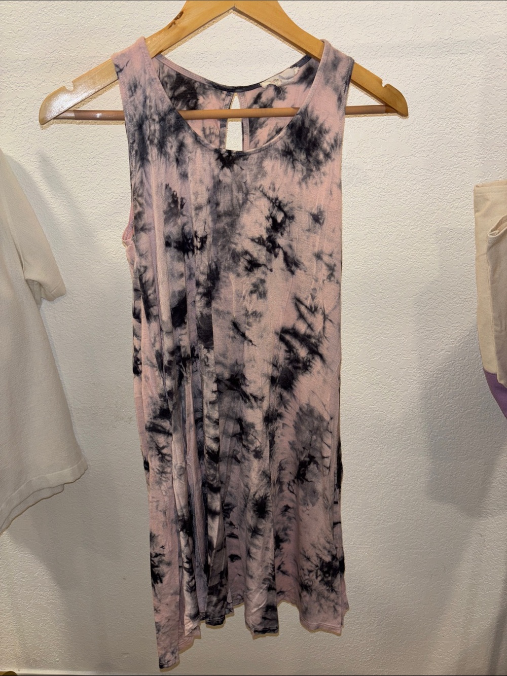 Rolla Coster Pink and Black Tie-Dye Sleeveless Dress